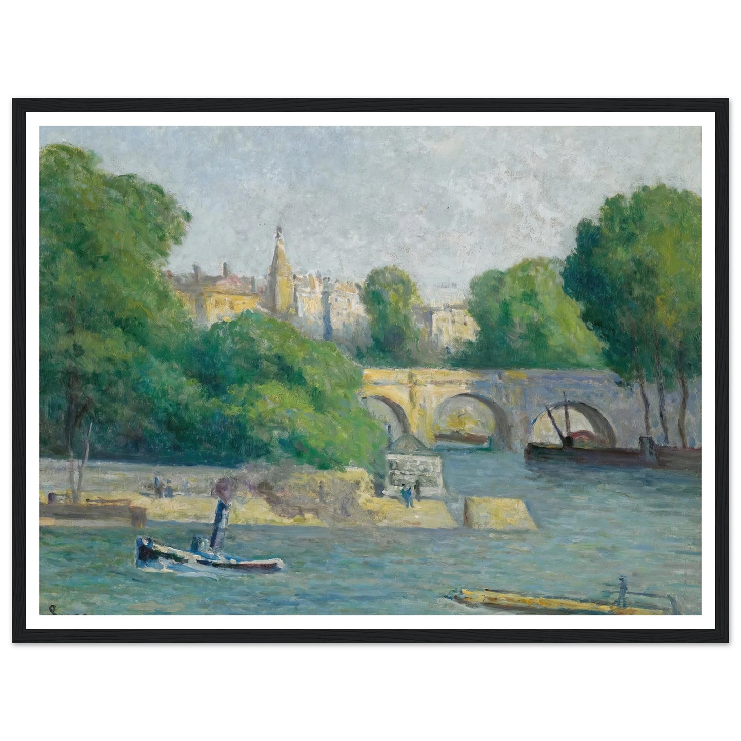 Le Vert Gallant (1926) Art Print | Maximilien Luce - Framed Poster - 30x40 cm / 12x16″ - Black frame