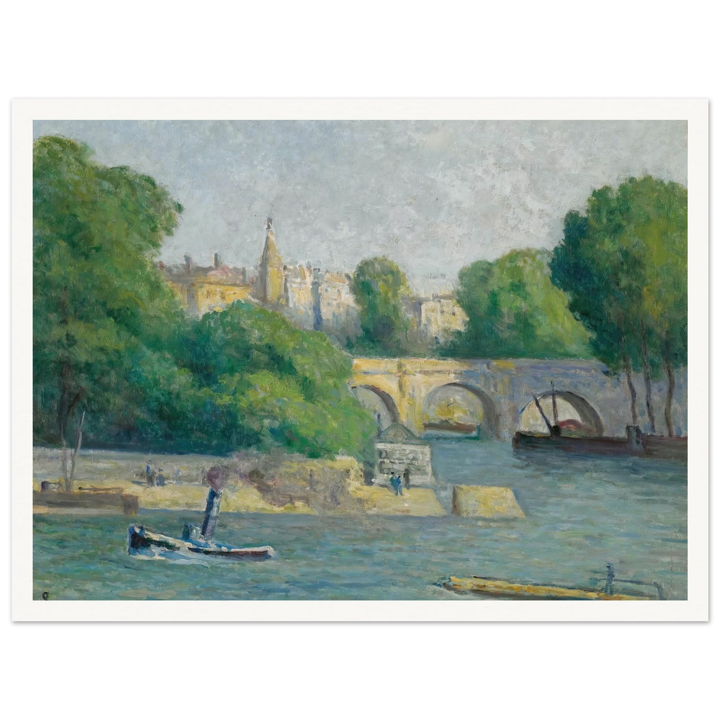 Le Vert Gallant (1926) Art Print | Maximilien Luce - Framed Poster - 30x40 cm / 12x16″ - Black frame