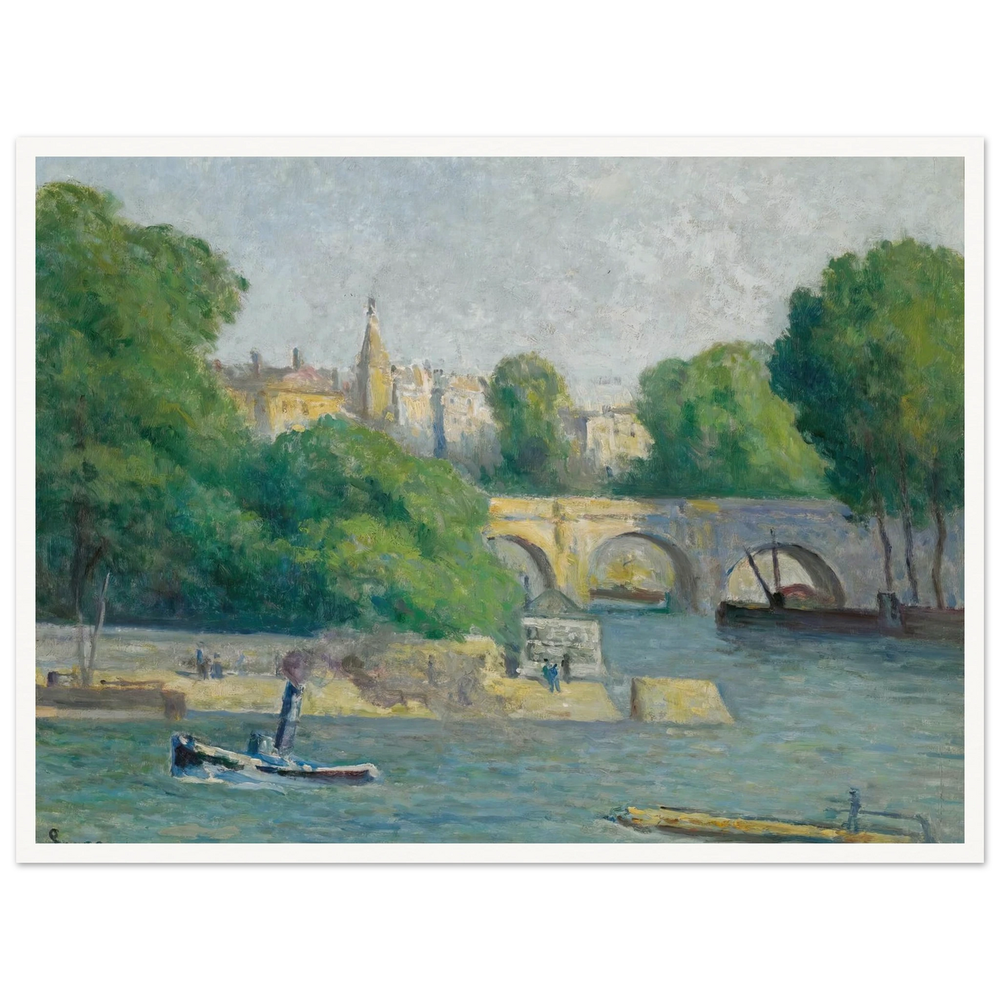 Le Vert Gallant (1926) Art Print | Maximilien Luce - Framed Poster - 30x40 cm / 12x16″ - Black frame