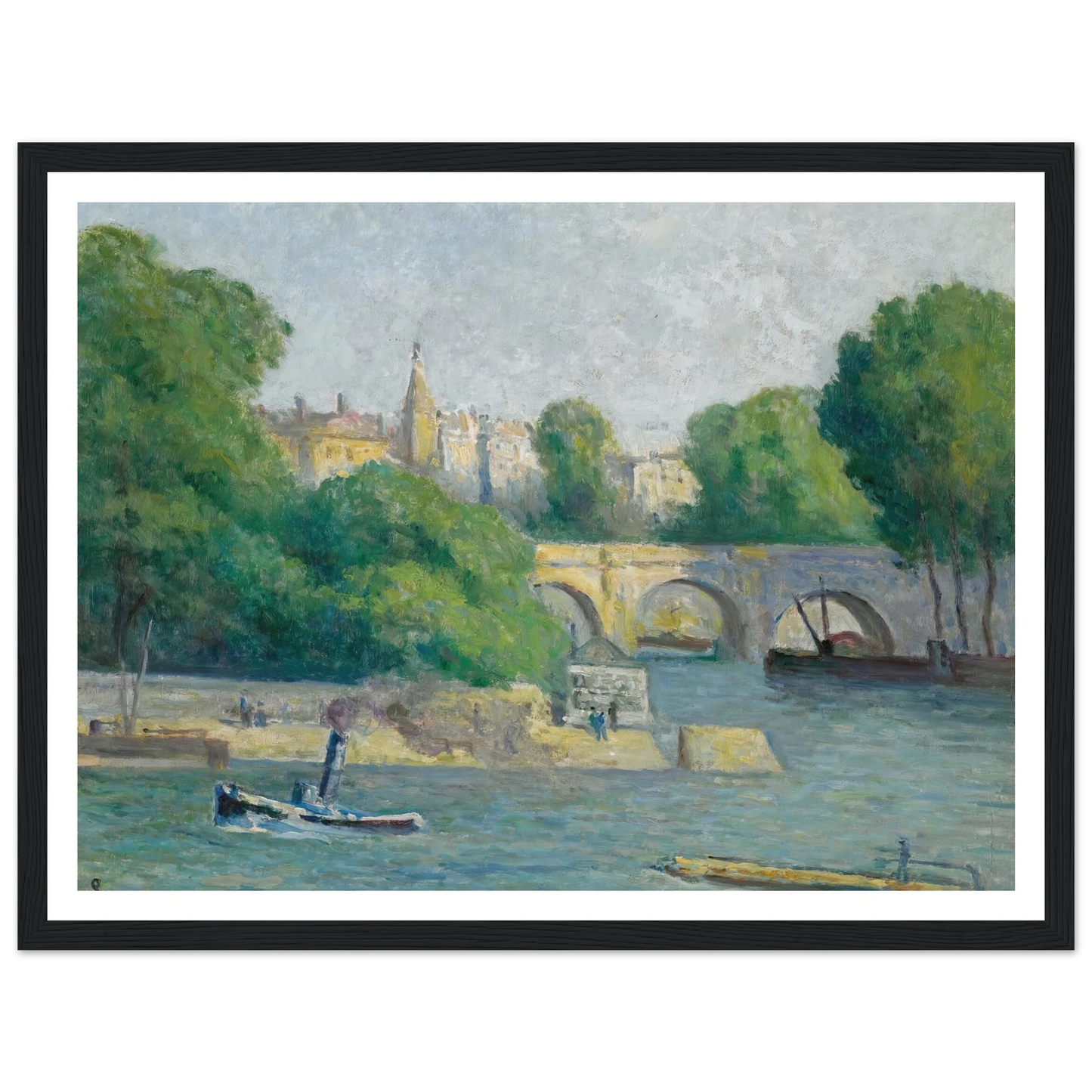 Le Vert Gallant (1926) Art Print | Maximilien Luce - Framed Poster - 30x40 cm / 12x16″ - Black frame
