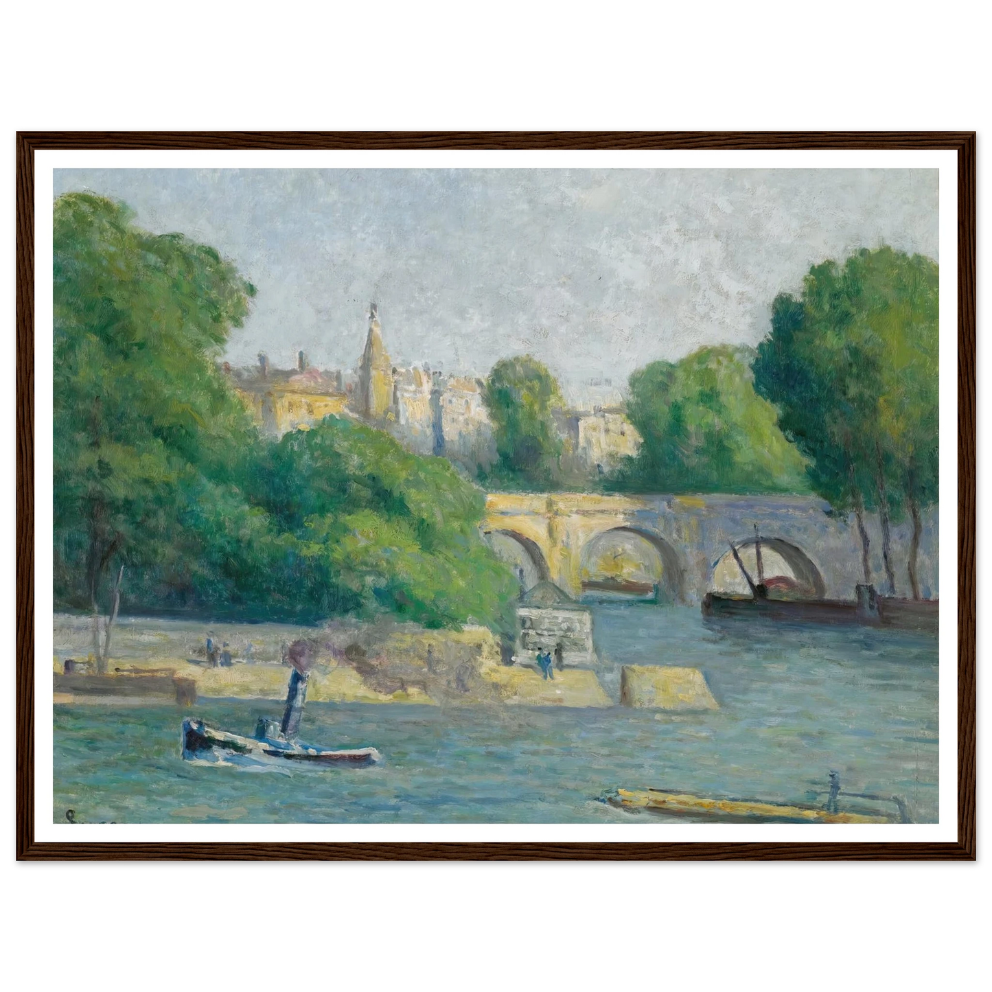 Le Vert Gallant (1926) Art Print | Maximilien Luce - Framed Poster - 30x40 cm / 12x16″ - Black frame