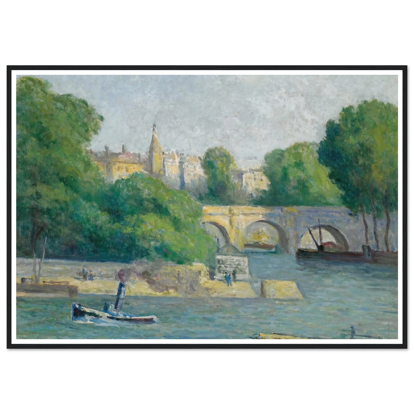 Le Vert Gallant (1926) Art Print | Maximilien Luce - Framed Poster - 30x40 cm / 12x16″ - Black frame