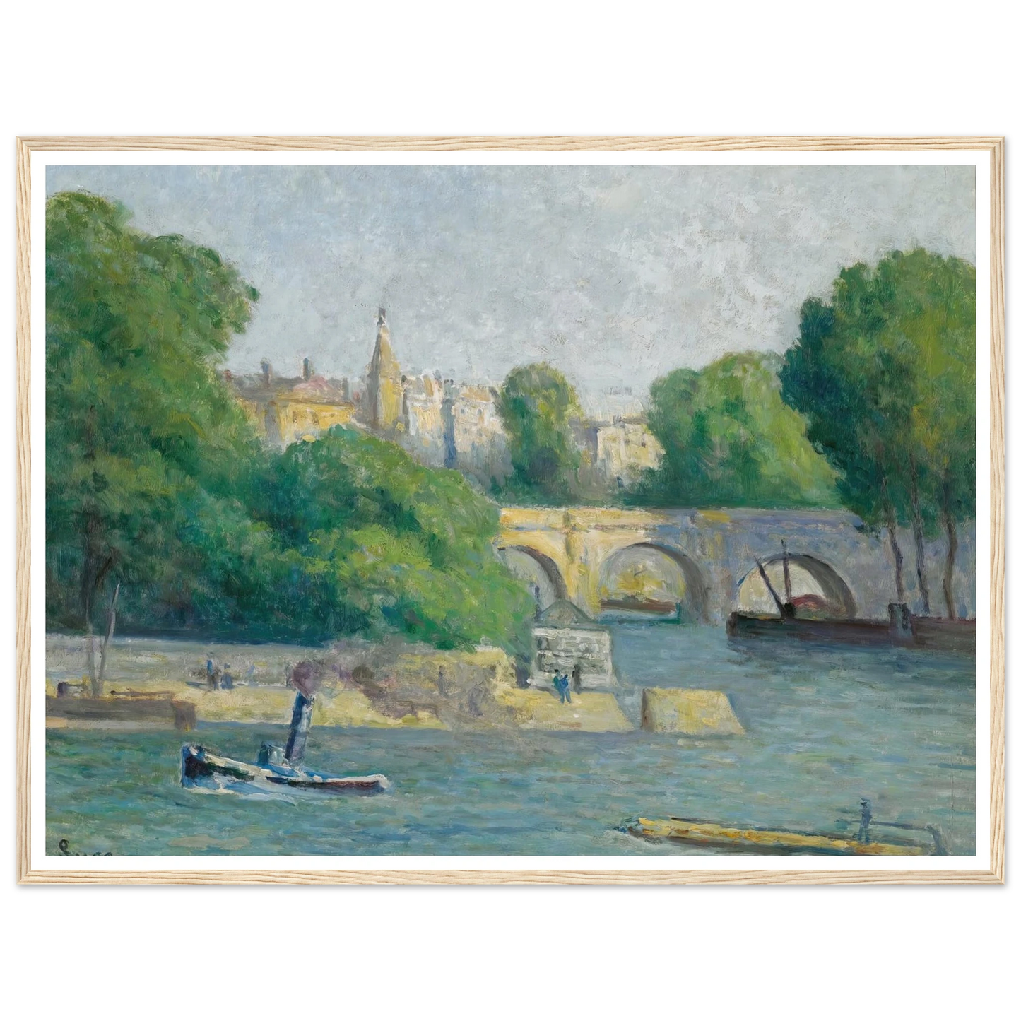 Le Vert Gallant (1926) Art Print | Maximilien Luce - Framed Poster - 30x40 cm / 12x16″ - Black frame
