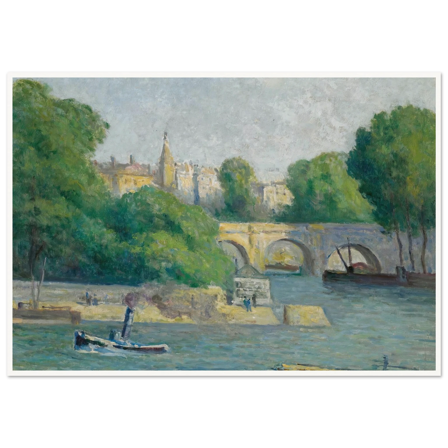 Le Vert Gallant (1926) Art Print | Maximilien Luce - Framed Poster - 30x40 cm / 12x16″ - Black frame