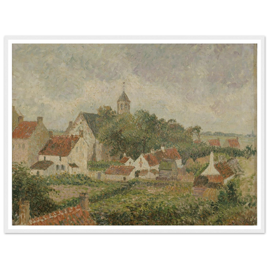 Le village de Knocke (1894) Art Print | Camille Pissarro - Framed Poster - 30x40 cm / 12x16″ - Black frame