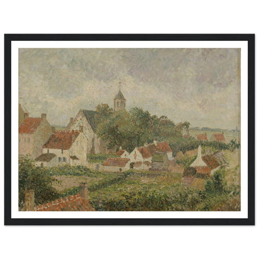 Le village de Knocke (1894) Art Print | Camille Pissarro - Framed Poster - 30x40 cm / 12x16″ - Black frame