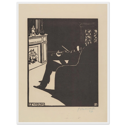 Le violon (1896) Art Print | Felix Vallotton - Framed Poster - 30x40 cm / 12x16″ - Black frame