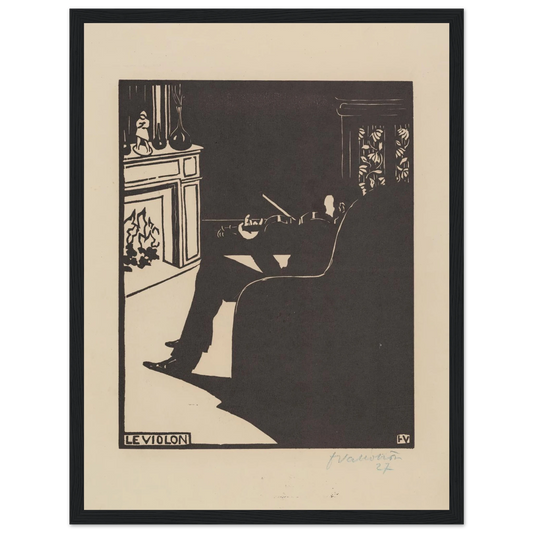 Le violon (1896) Art Print | Felix Vallotton - Framed Poster - 30x40 cm / 12x16″ - Black frame