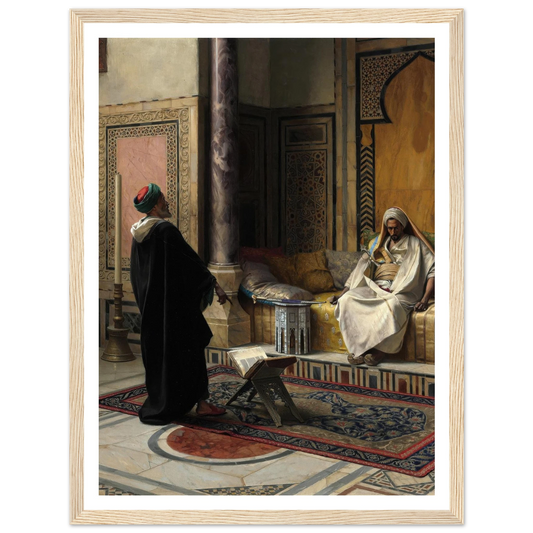 Learned Advice (1895) Art Print | Ludwig Deutsch - Framed Poster - 30x40 cm / 12x16″ - Black frame