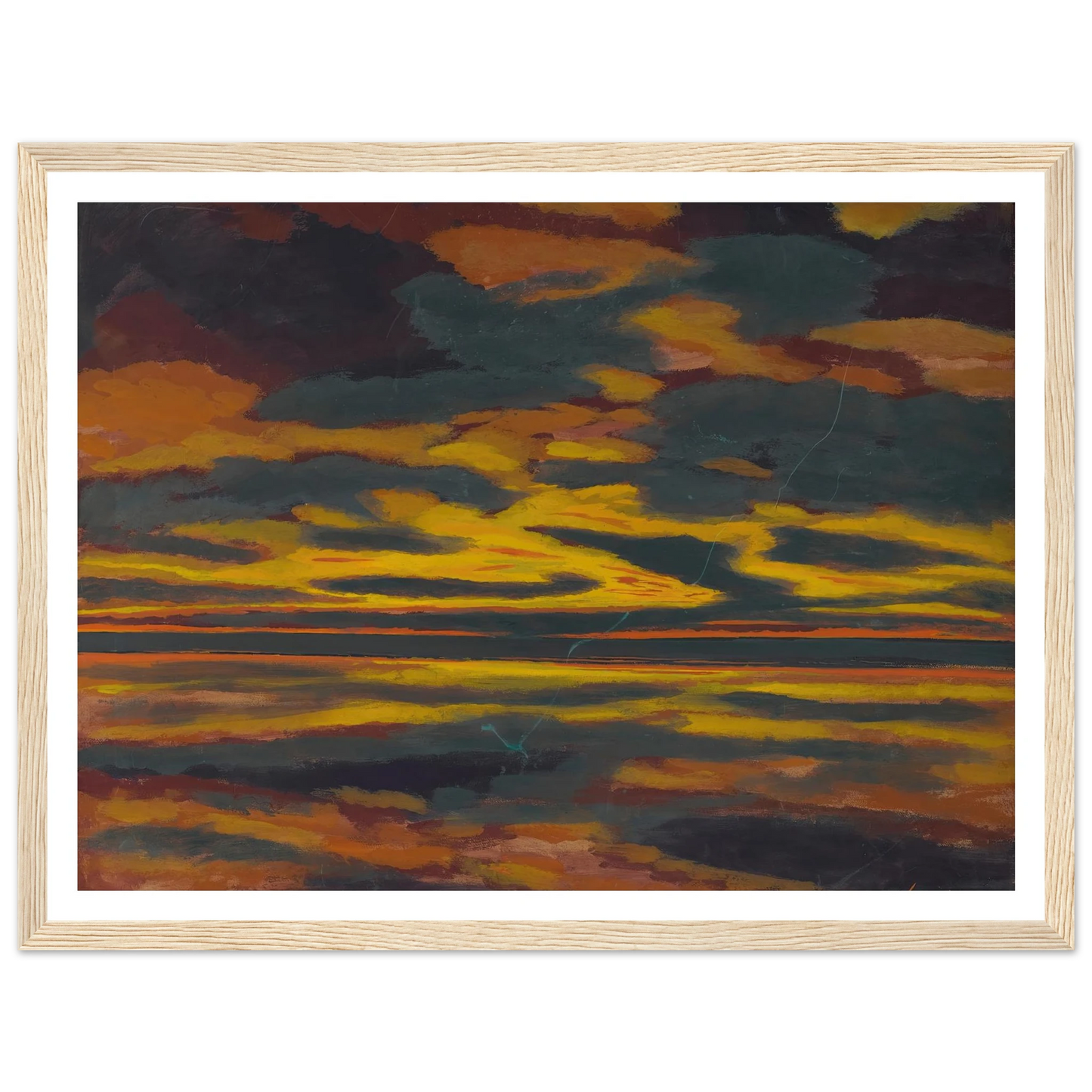 L’eclair Vert Sur La Mer (1921) Art Print | Leon Spilliaert - Framed Poster - 30x40 cm / 12x16″ - Black frame