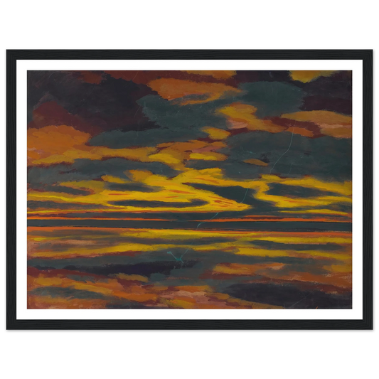 L’eclair Vert Sur La Mer (1921) Art Print | Leon Spilliaert - Framed Poster - 30x40 cm / 12x16″ - Black frame