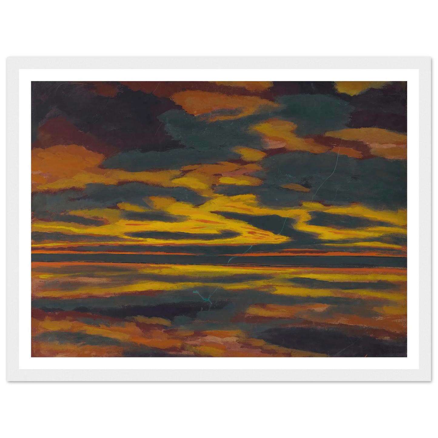 L’eclair Vert Sur La Mer (1921) Art Print | Leon Spilliaert - Framed Poster - 30x40 cm / 12x16″ - Black frame