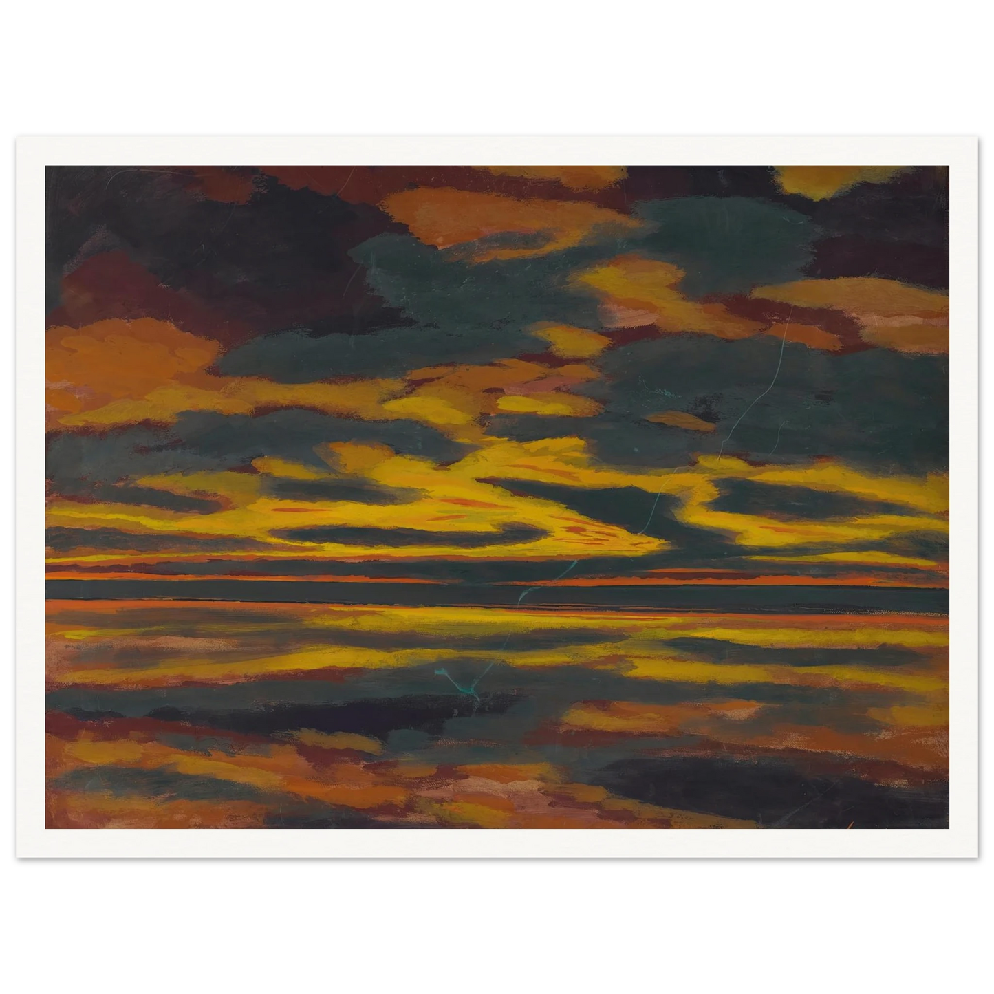 L’eclair Vert Sur La Mer (1921) Art Print | Leon Spilliaert - Framed Poster - 30x40 cm / 12x16″ - Black frame