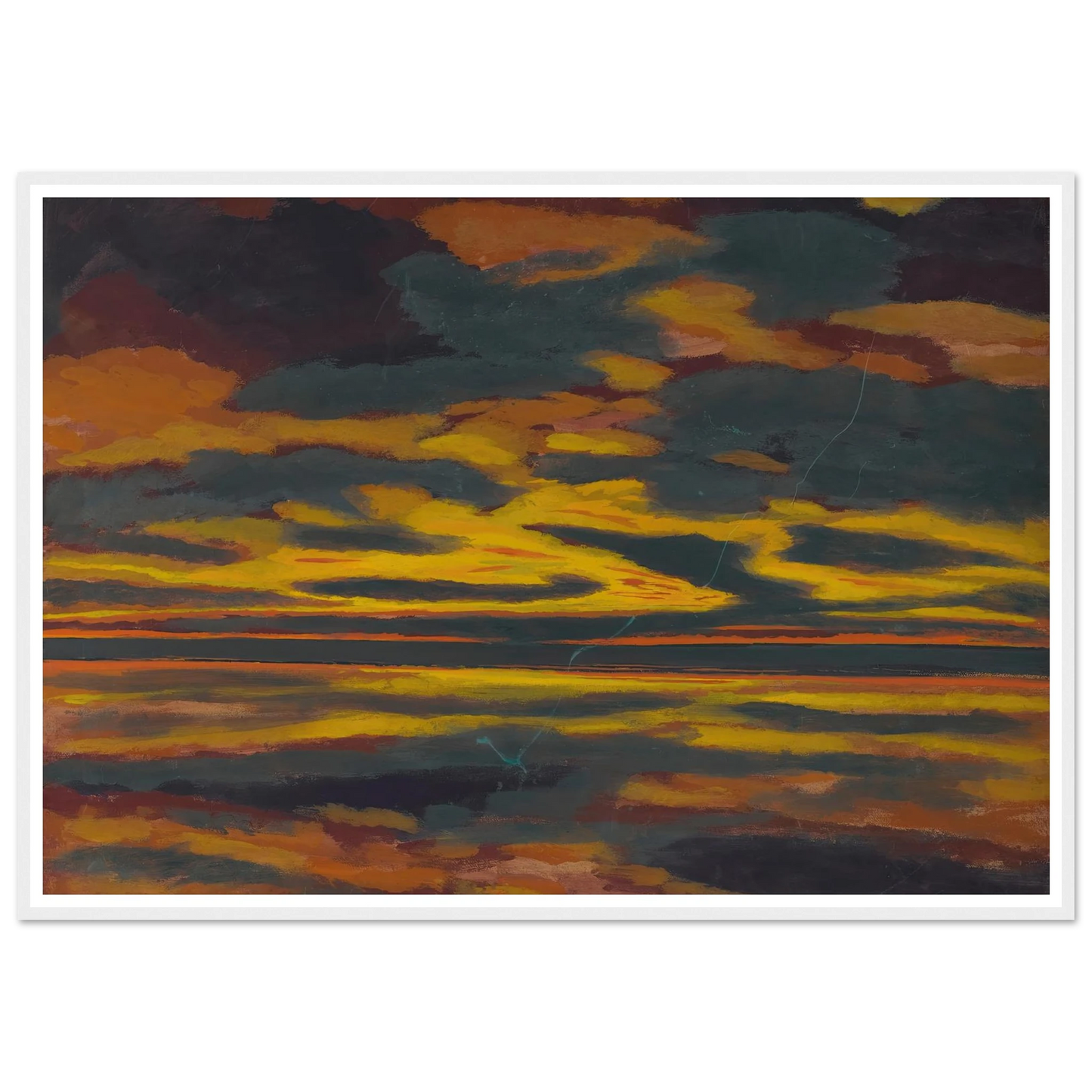 L’eclair Vert Sur La Mer (1921) Art Print | Leon Spilliaert - Framed Poster - 30x40 cm / 12x16″ - Black frame