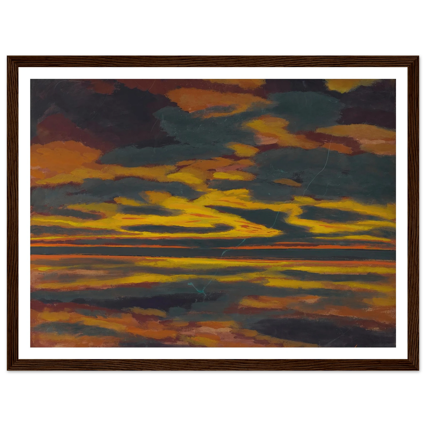 L’eclair Vert Sur La Mer (1921) Art Print | Leon Spilliaert - Framed Poster - 30x40 cm / 12x16″ - Black frame