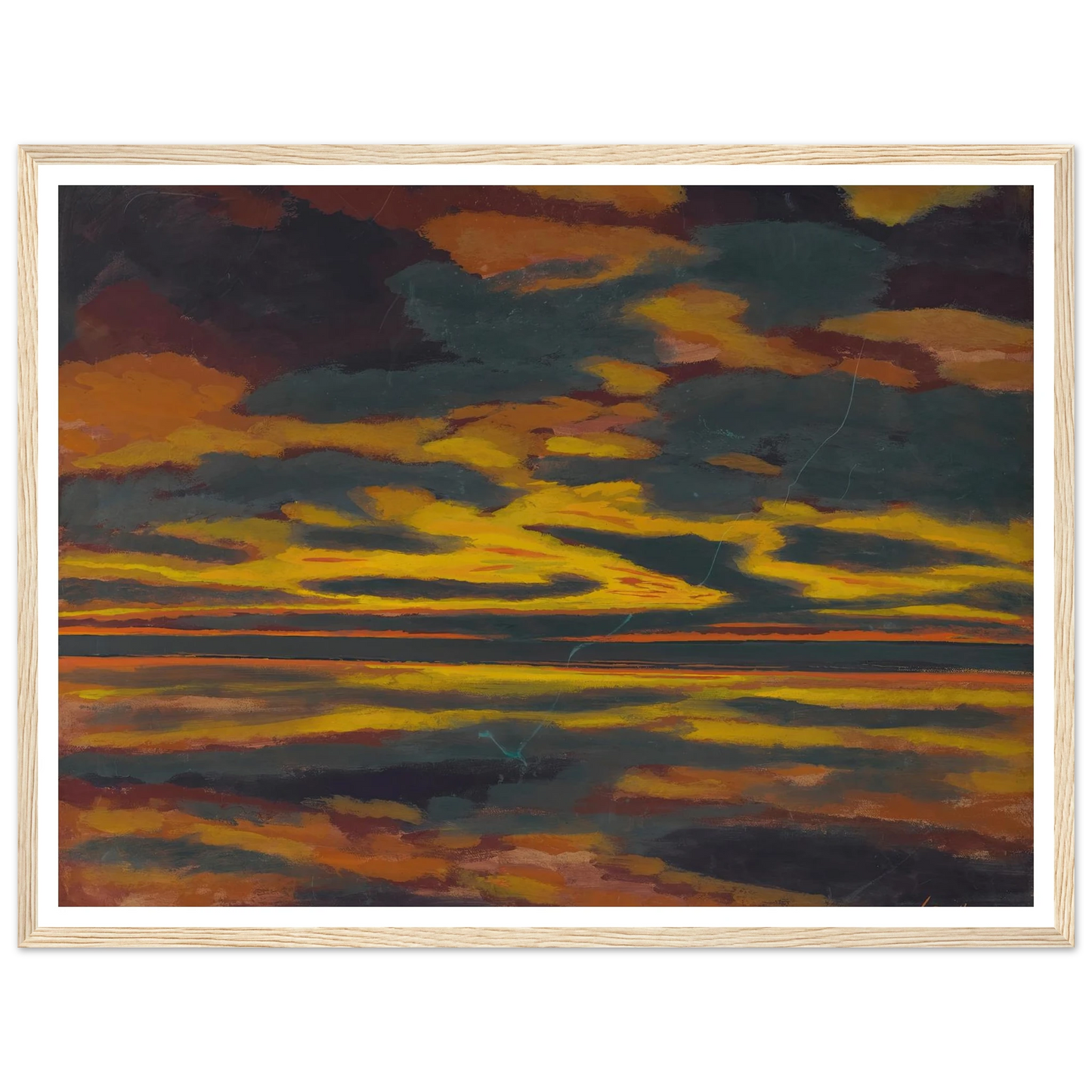 L’eclair Vert Sur La Mer (1921) Art Print | Leon Spilliaert - Framed Poster - 30x40 cm / 12x16″ - Black frame