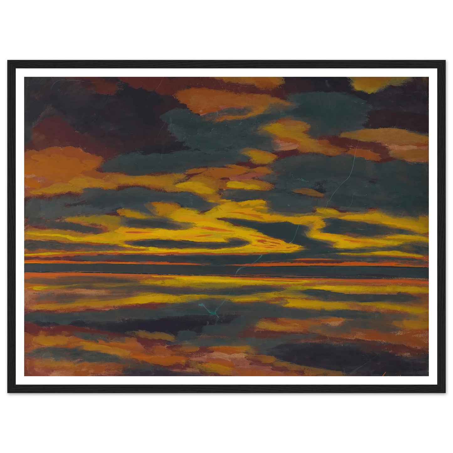 L’eclair Vert Sur La Mer (1921) Art Print | Leon Spilliaert - Framed Poster - 30x40 cm / 12x16″ - Black frame