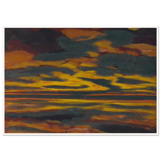 L’eclair Vert Sur La Mer (1921) Art Print | Leon Spilliaert - Framed Poster - 30x40 cm / 12x16″ - Black frame