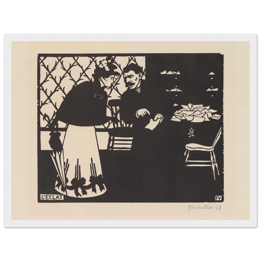 L’eclat (1898) Art Print | Felix Vallotton - Framed Poster - 30x40 cm / 12x16″ - Black frame