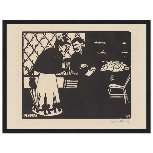 L’eclat (1898) Art Print | Felix Vallotton - Framed Poster - 30x40 cm / 12x16″ - Black frame