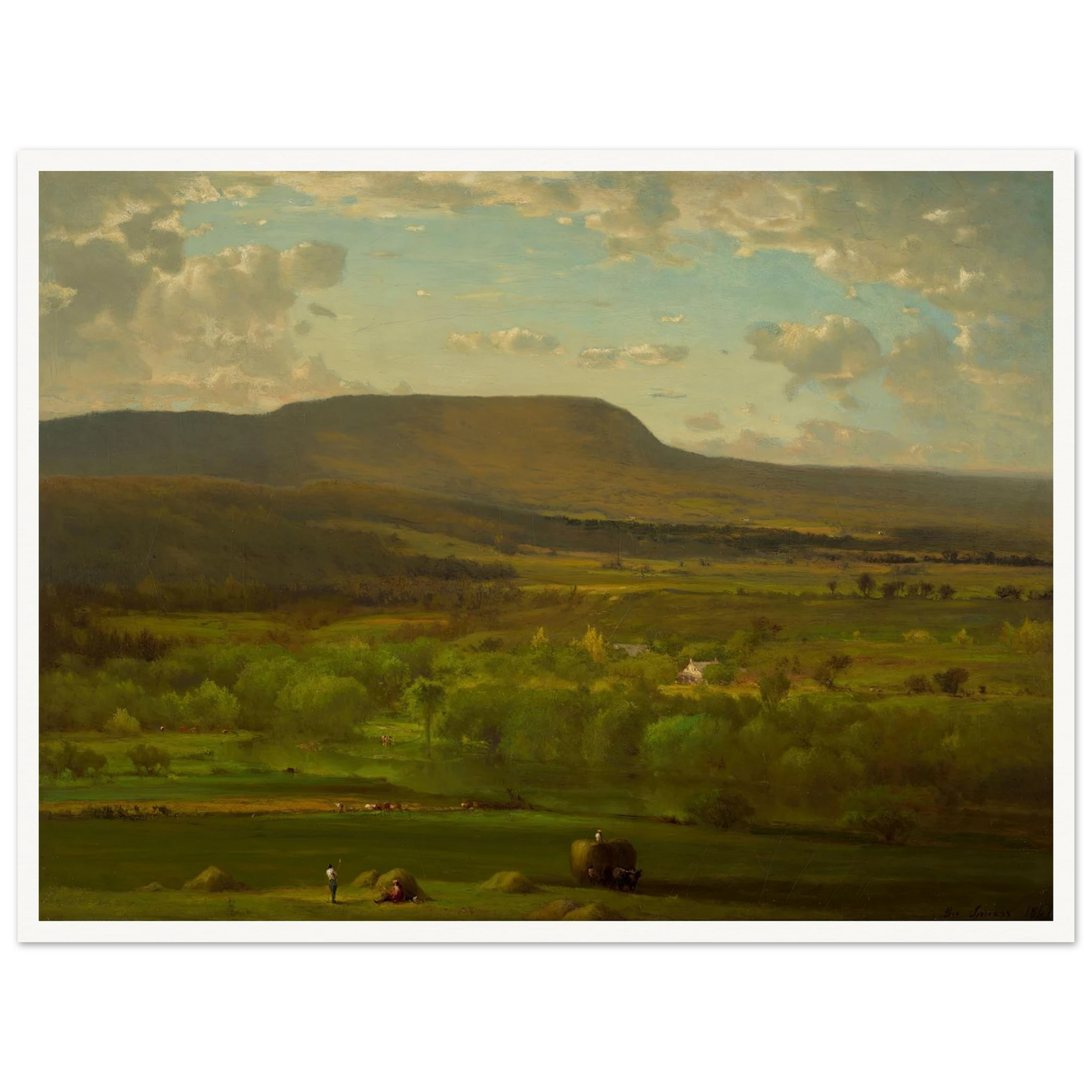 Leeds, New York (1867) Art Print | George Inness - Framed Poster - 30x40 cm / 12x16″ - Black frame