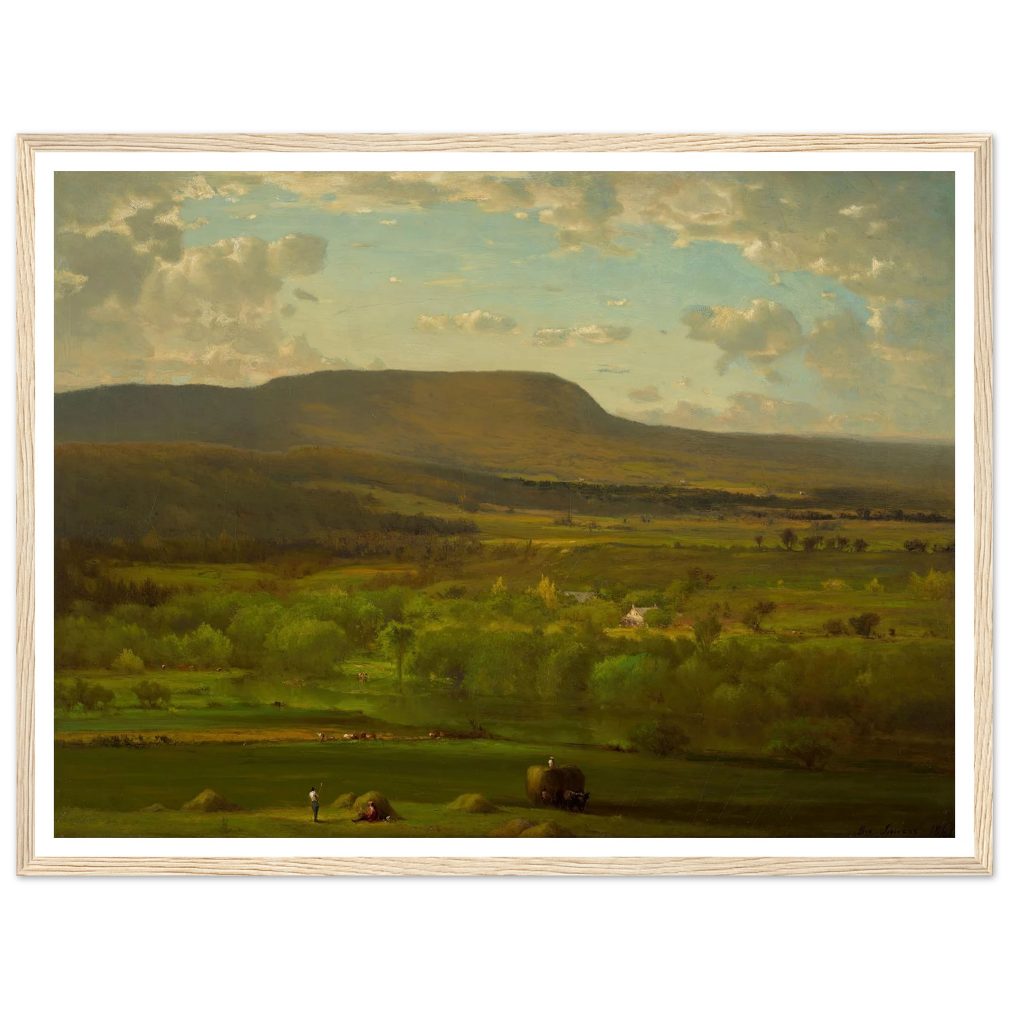 Leeds, New York (1867) Art Print | George Inness - Framed Poster - 30x40 cm / 12x16″ - Black frame