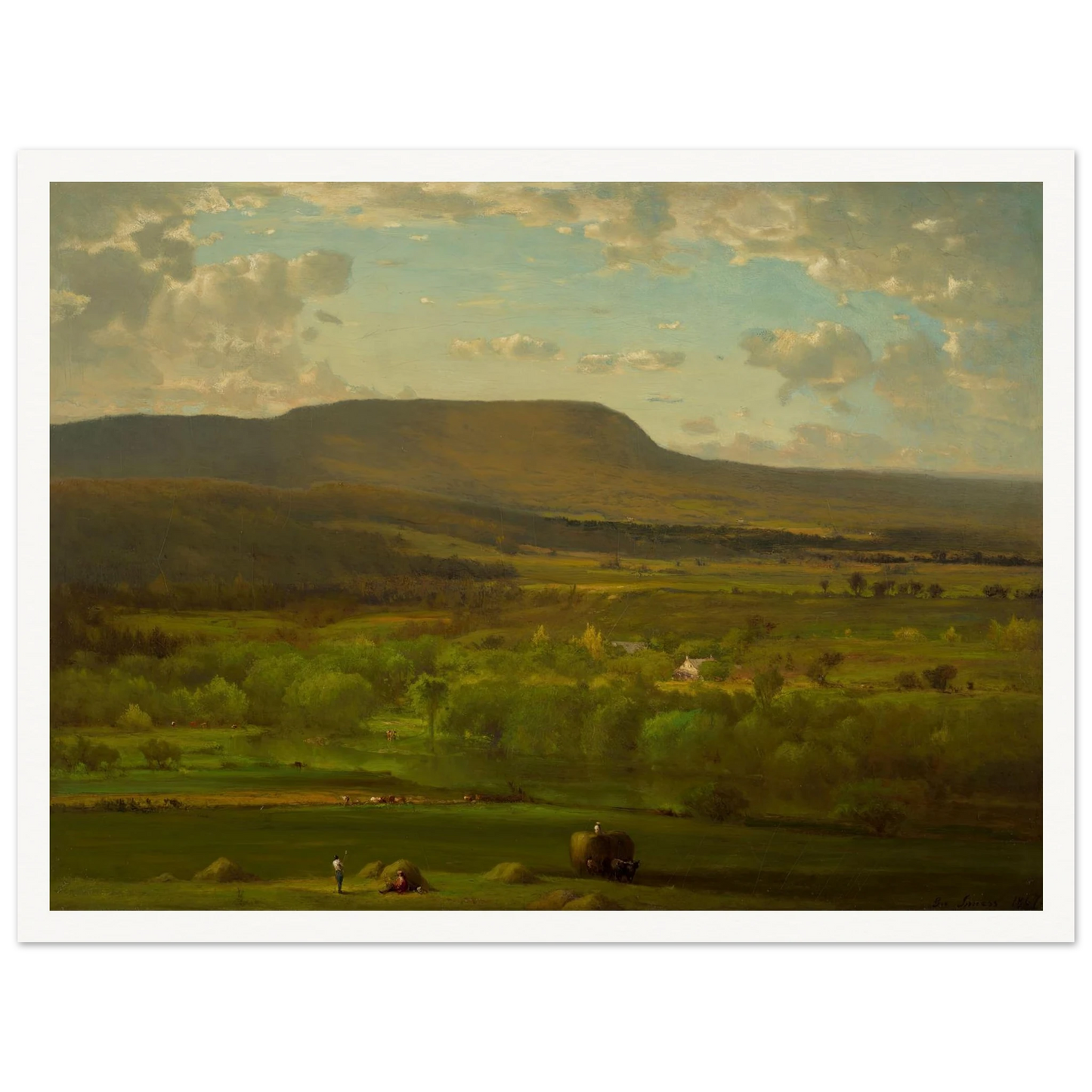 Leeds, New York (1867) Art Print | George Inness - Framed Poster - 30x40 cm / 12x16″ - Black frame