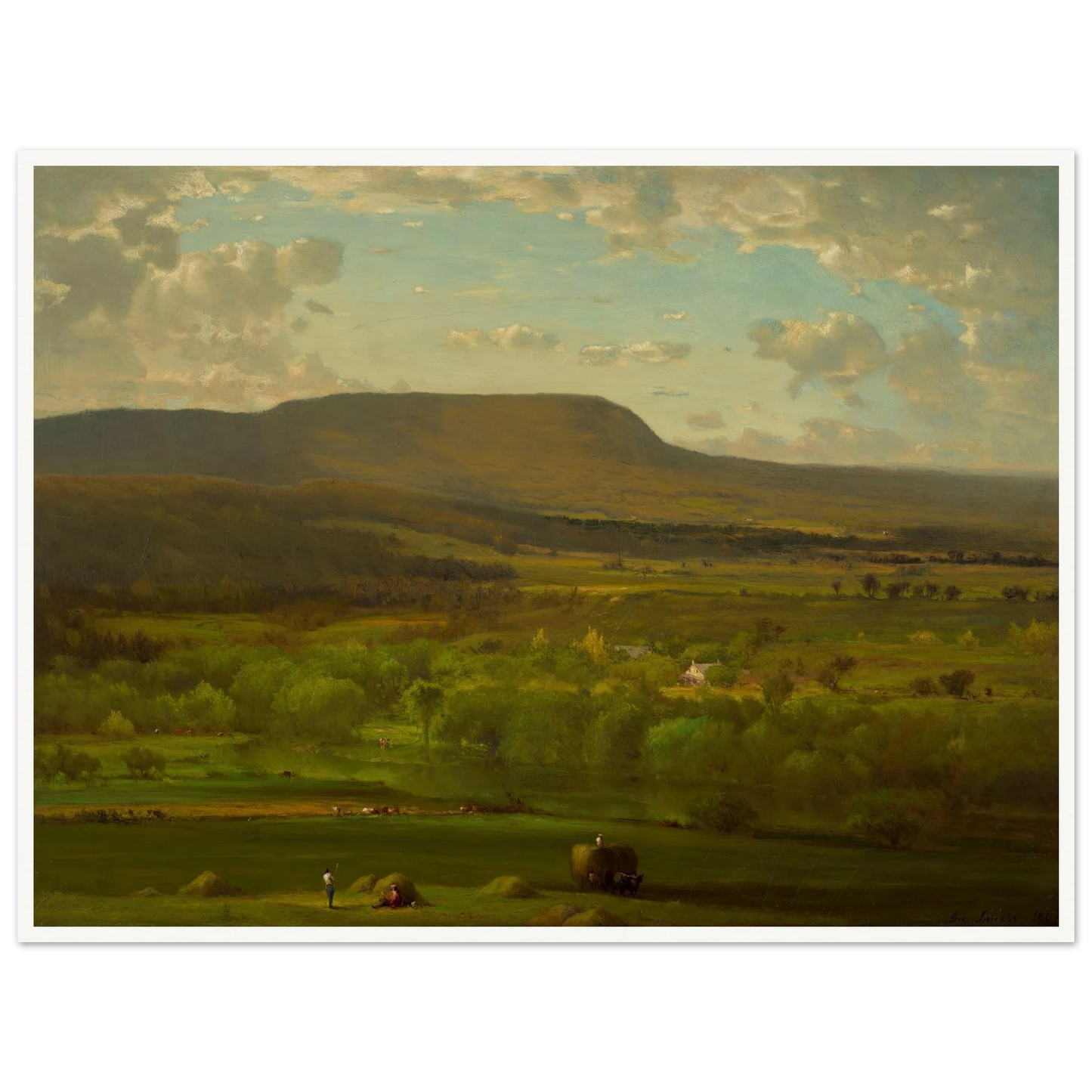 Leeds, New York (1867) Art Print | George Inness - Framed Poster - 30x40 cm / 12x16″ - Black frame