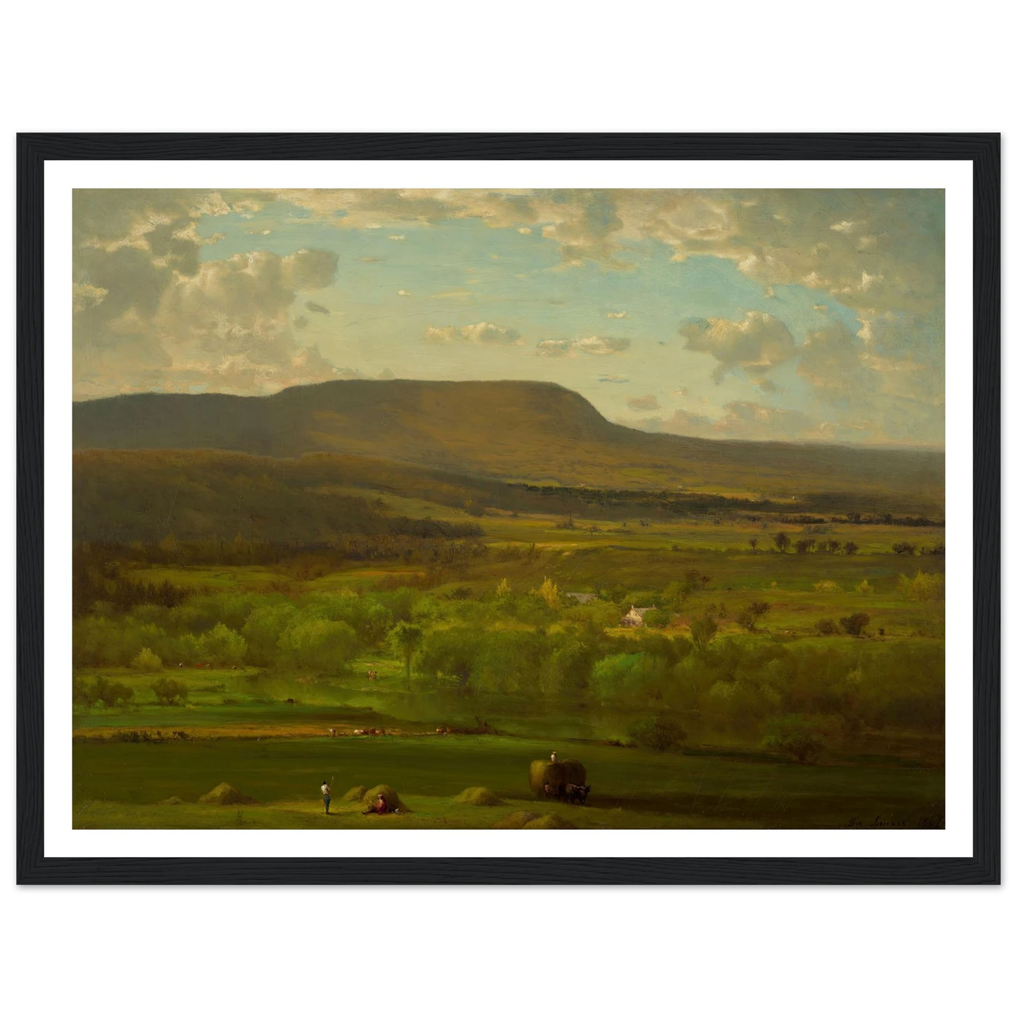 Leeds, New York (1867) Art Print | George Inness - Framed Poster - 30x40 cm / 12x16″ - Black frame