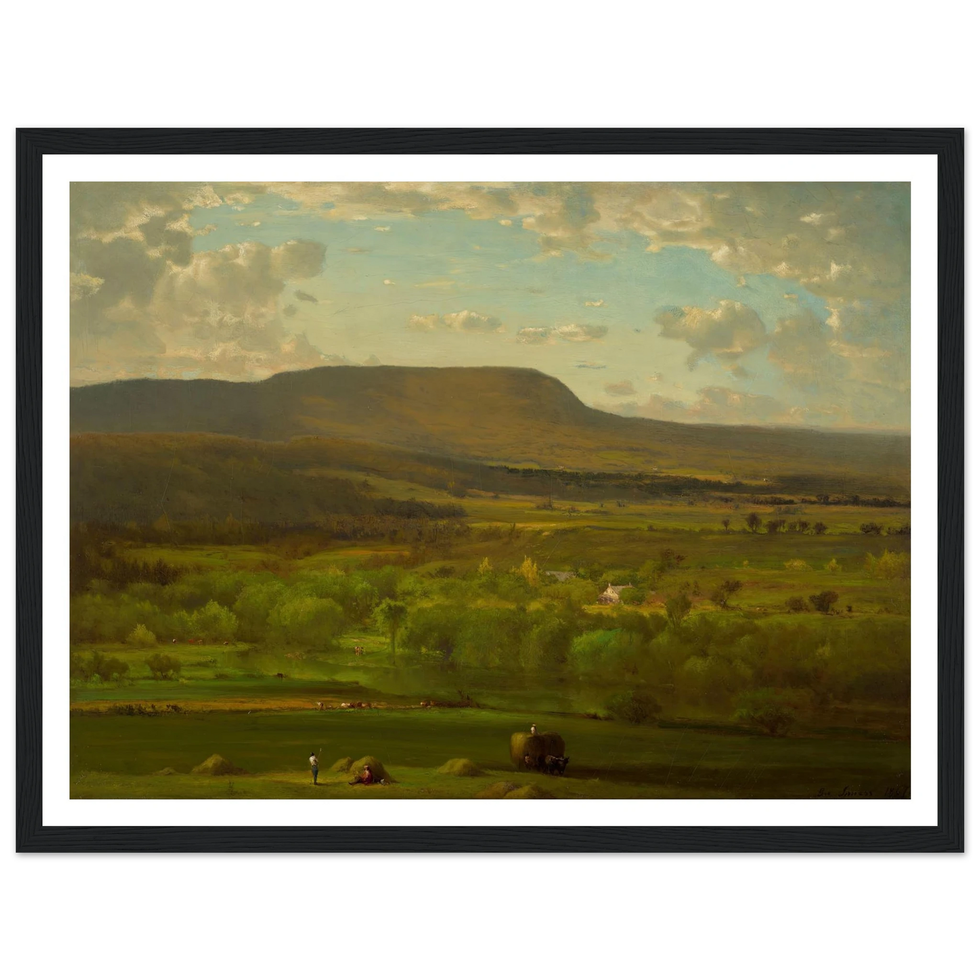 Leeds, New York (1867) Art Print | George Inness - Framed Poster - 30x40 cm / 12x16″ - Black frame