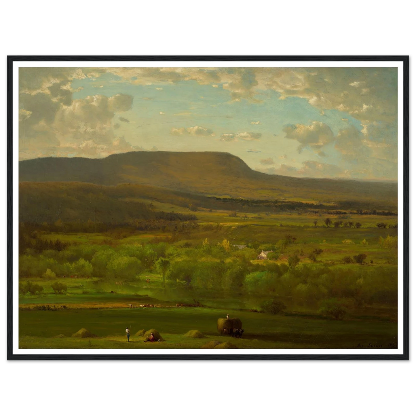 Leeds, New York (1867) Art Print | George Inness - Framed Poster - 30x40 cm / 12x16″ - Black frame