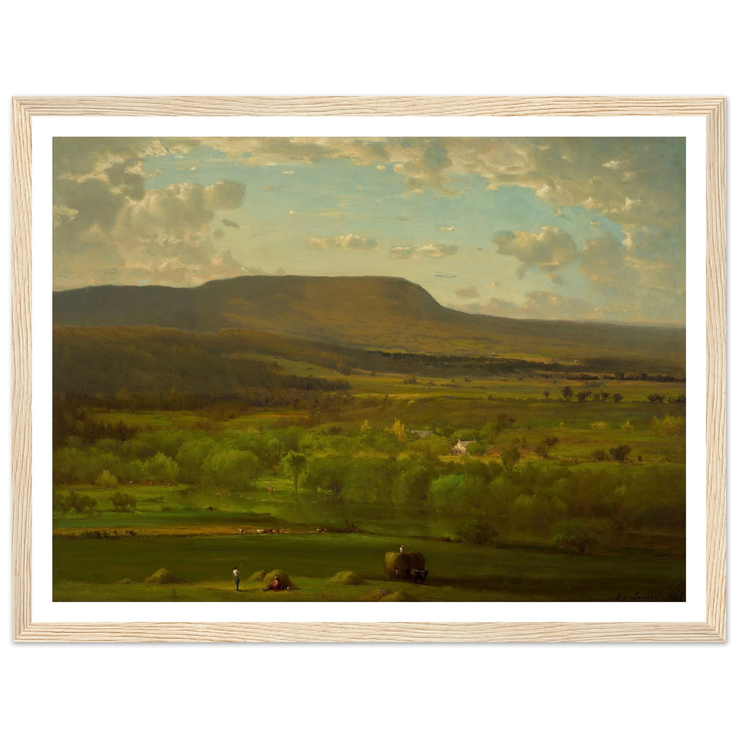 Leeds, New York (1867) Art Print | George Inness - Framed Poster - 30x40 cm / 12x16″ - Black frame