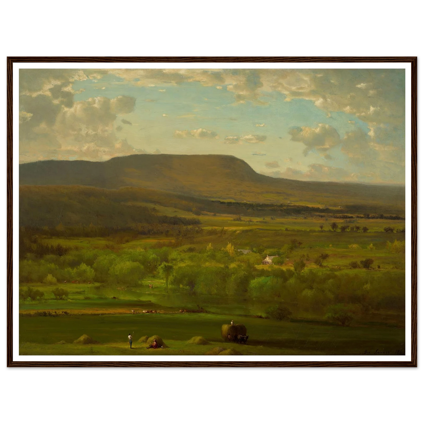 Leeds, New York (1867) Art Print | George Inness - Framed Poster - 30x40 cm / 12x16″ - Black frame