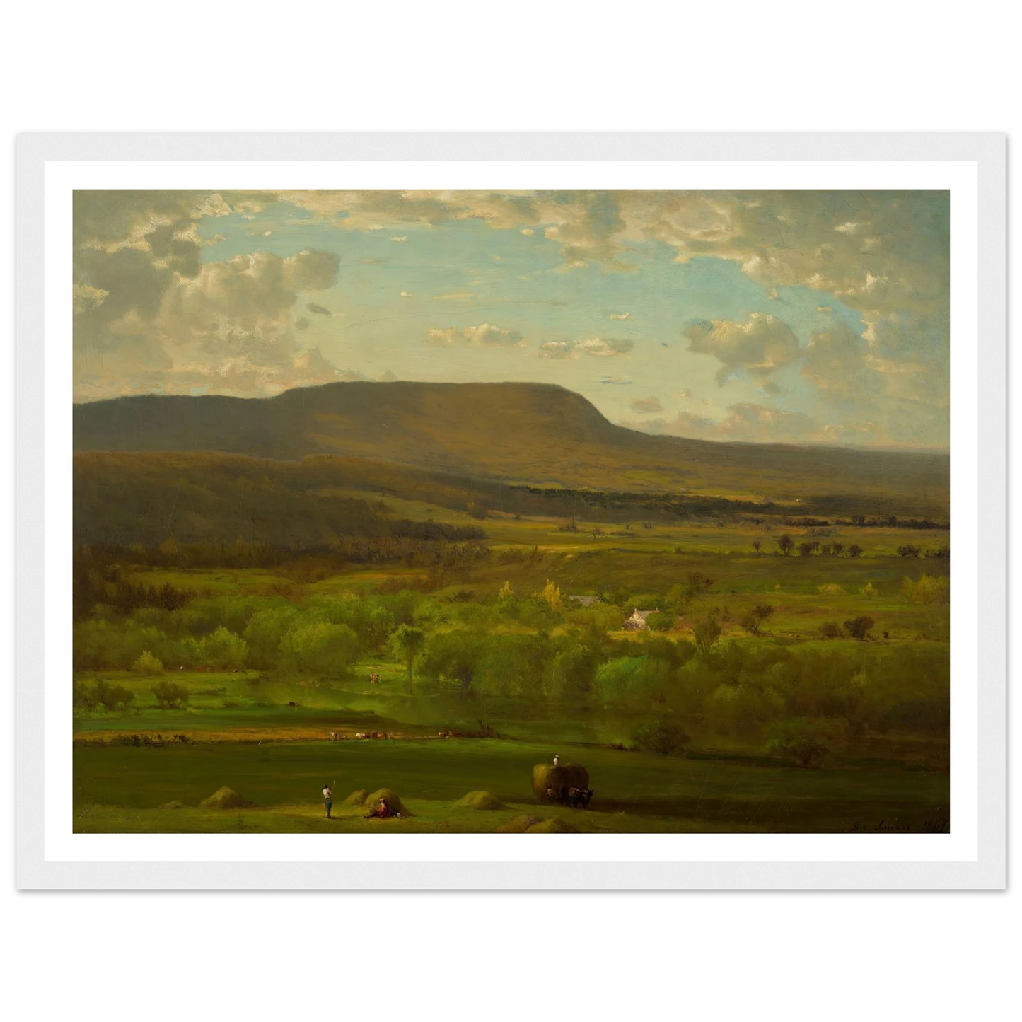 Leeds, New York (1867) Art Print | George Inness - Framed Poster - 30x40 cm / 12x16″ - Black frame