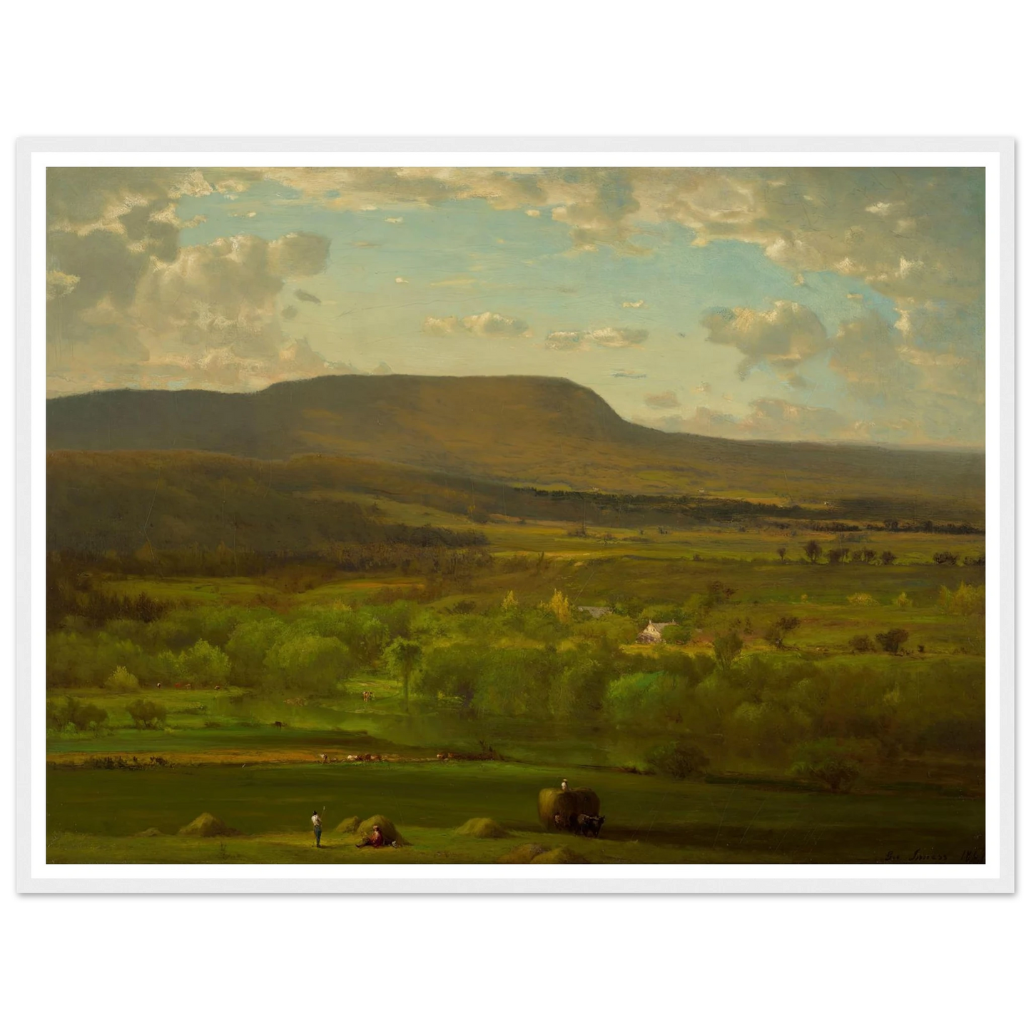 Leeds, New York (1867) Art Print | George Inness - Framed Poster - 30x40 cm / 12x16″ - Black frame