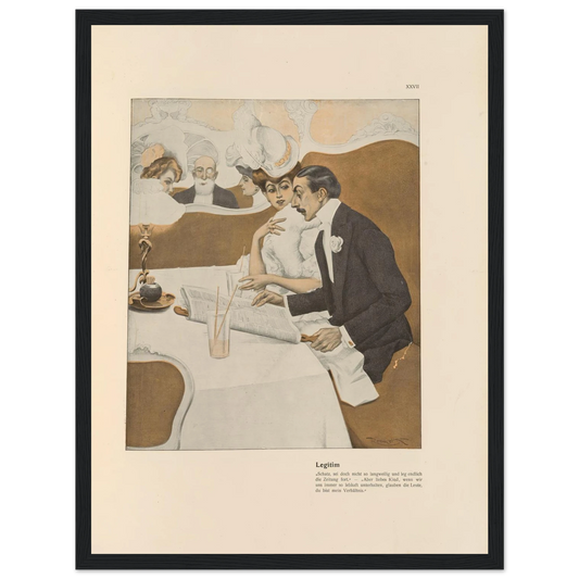 Legitim (1908) Art Print | Ferdinand Freiherr von Reznicek - Framed Poster - 30x40 cm / 12x16″ - Black frame