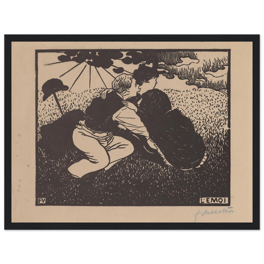 L’émoi (1894) Art Print | Felix Vallotton - Framed Poster - 30x40 cm / 12x16″ - Black frame