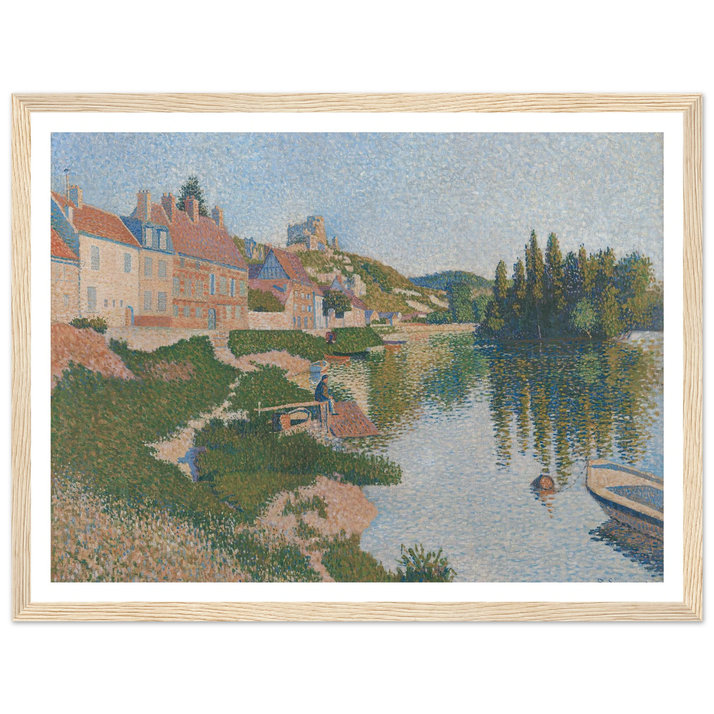 Les Andelys (1886) Art Print | Paul Signac - Framed Poster - 30x40 cm / 12x16″ - Black frame