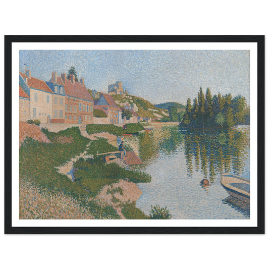 Les Andelys (1886) Art Print | Paul Signac - Framed Poster - 30x40 cm / 12x16″ - Black frame