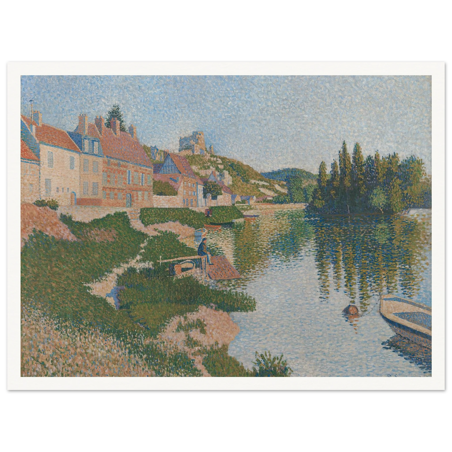 Les Andelys (1886) Art Print | Paul Signac - Framed Poster - 30x40 cm / 12x16″ - Black frame