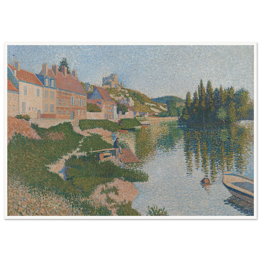 Les Andelys (1886) Art Print | Paul Signac - Framed Poster - 30x40 cm / 12x16″ - Black frame