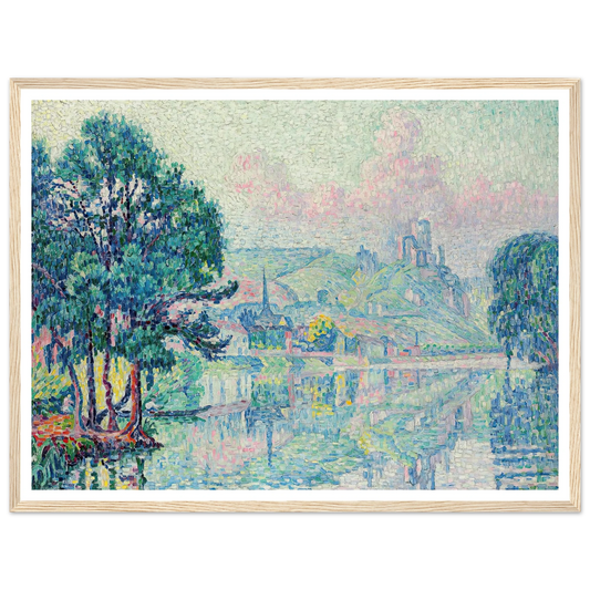 Les Andelys. Matin. Été (1923) Art Print | Paul Signac - Framed Poster - 30x40 cm / 12x16″ - Black frame