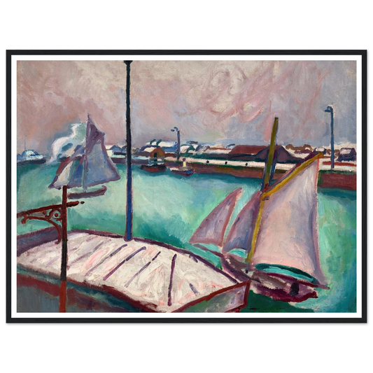 Les Barques (1906) Art Print | Raoul Dufy - Framed Poster - 30x40 cm / 12x16″ - Black frame