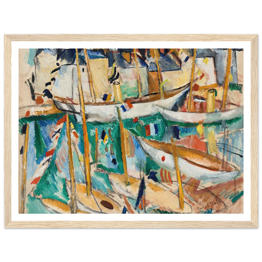 Les Bateaux (1909-1910) Art Print | Raoul Dufy - Framed Poster - 30x40 cm / 12x16″ - Black frame