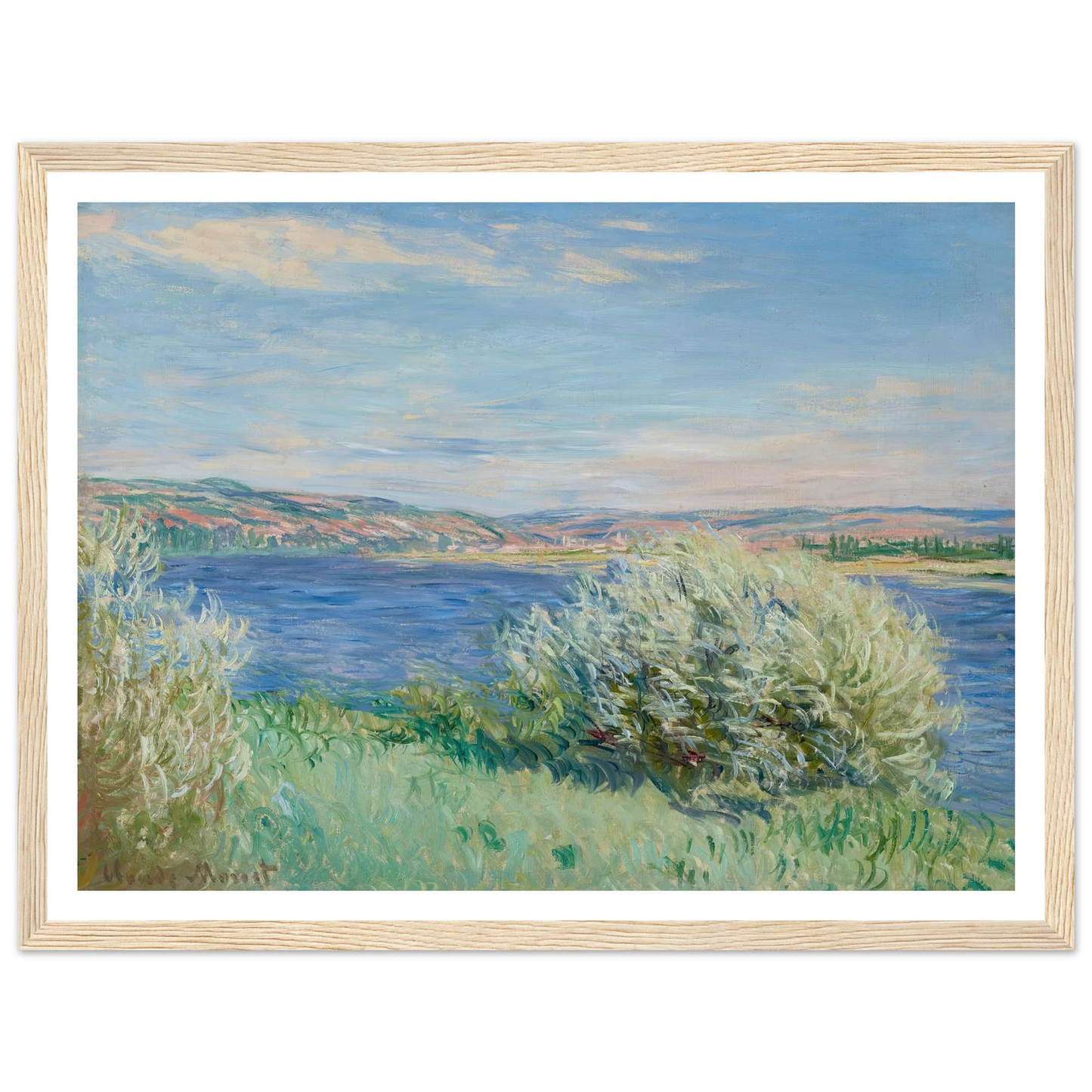 Les bords de la Seine près de Vétheuil (1881) Art Print | Claude Monet - Framed Poster - 30x40 cm / 12x16″ - Black frame