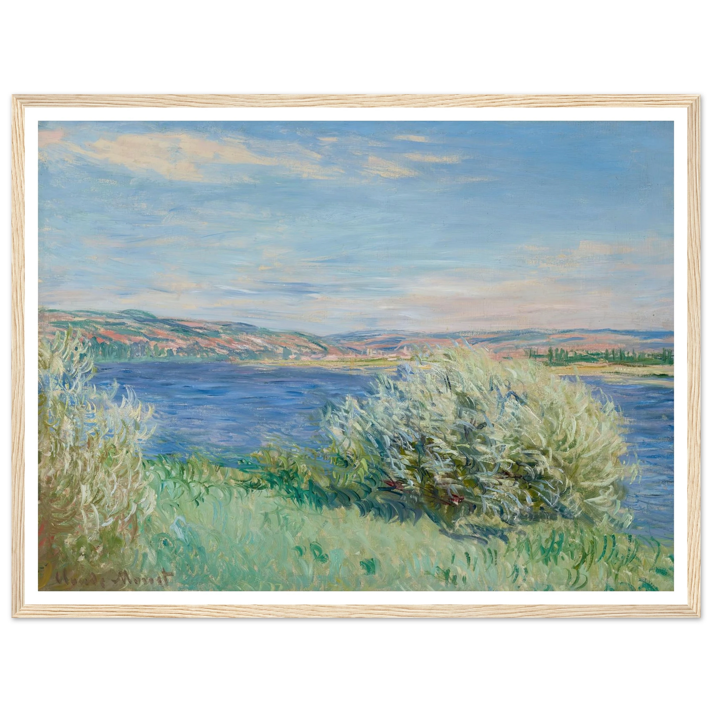 Les bords de la Seine près de Vétheuil (1881) Art Print | Claude Monet - Framed Poster - 30x40 cm / 12x16″ - Black frame
