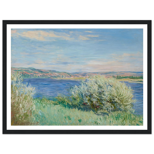 Les bords de la Seine près de Vétheuil (1881) Art Print | Claude Monet - Framed Poster - 30x40 cm / 12x16″ - Black frame