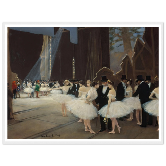 Les coulisses de l’Opéra de Paris (1889) Art Print | Jean Beraud - Framed Poster - 30x40 cm / 12x16″ - Black frame