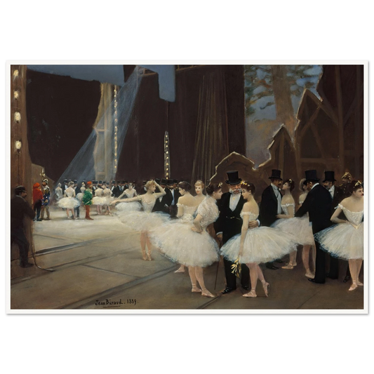 Les coulisses de l’Opéra de Paris (1889) Art Print | Jean Beraud - Framed Poster - 30x40 cm / 12x16″ - Black frame