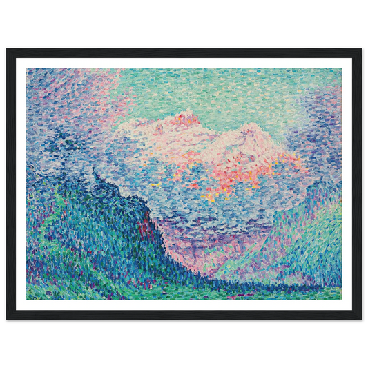 Les Diablerets (L’Oldenhorn et le Bécabesson) (1903) Art Print | Paul Signac - Framed Poster - 30x40 cm / 12x16″ - Black frame